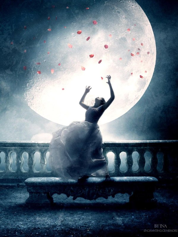 Девушка под луной