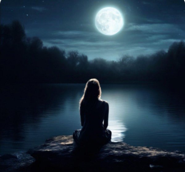 Девушка под луной