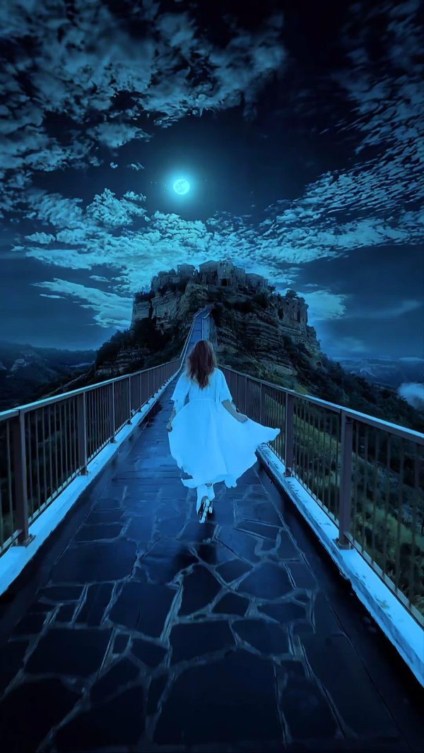 Девушка под луной