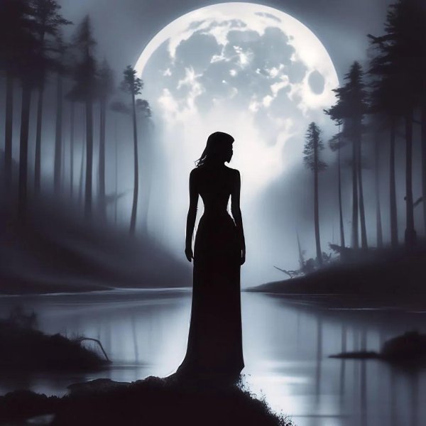 Девушка под луной