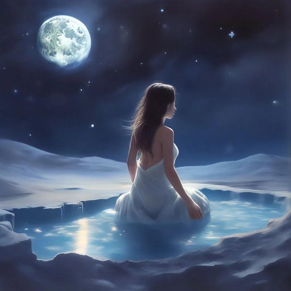 Девушка под луной