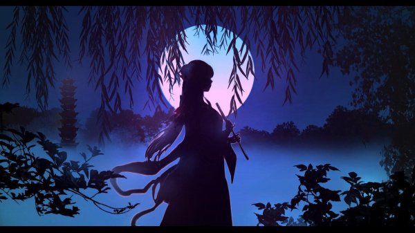 Девушка под луной