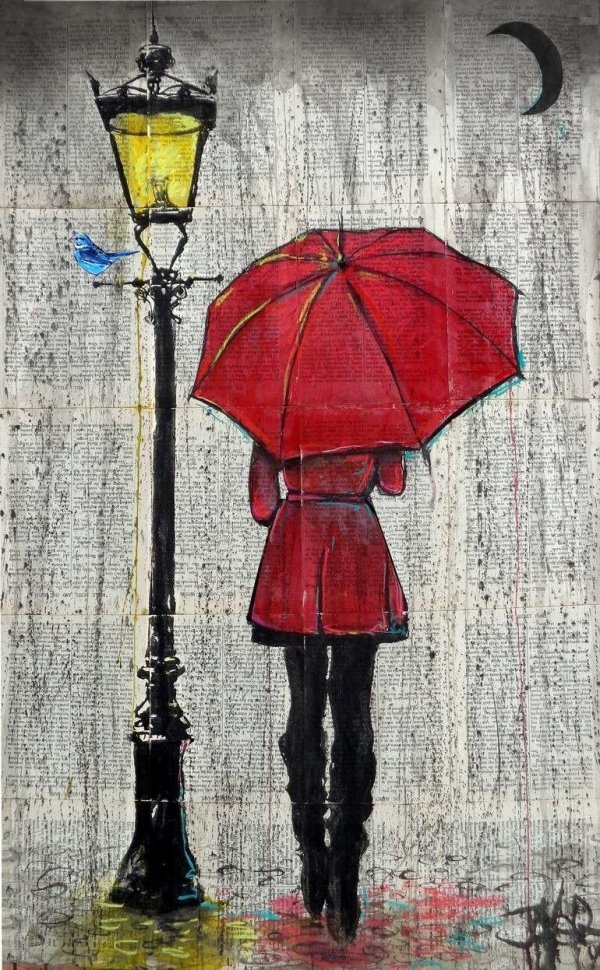 Девушка под зонтом