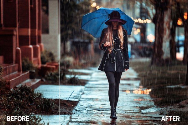 Девушка под зонтом