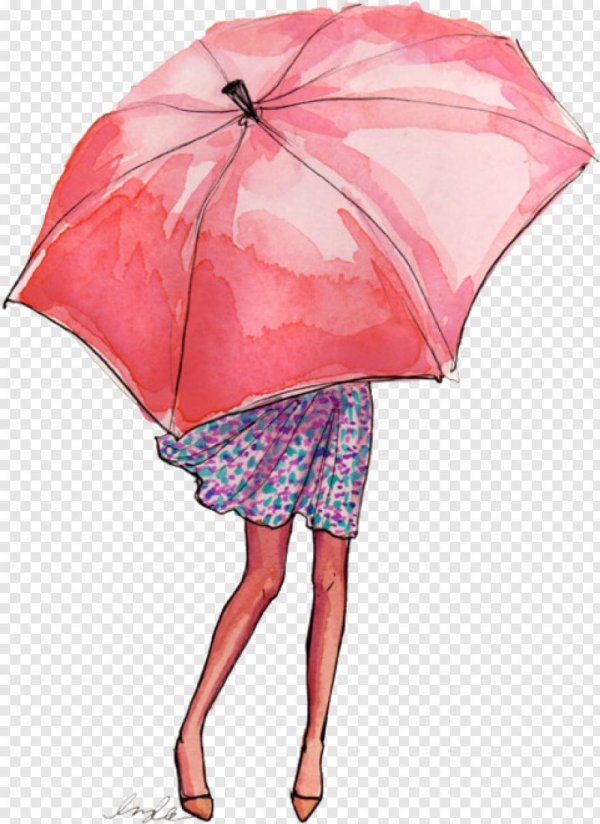 Девушка под зонтом