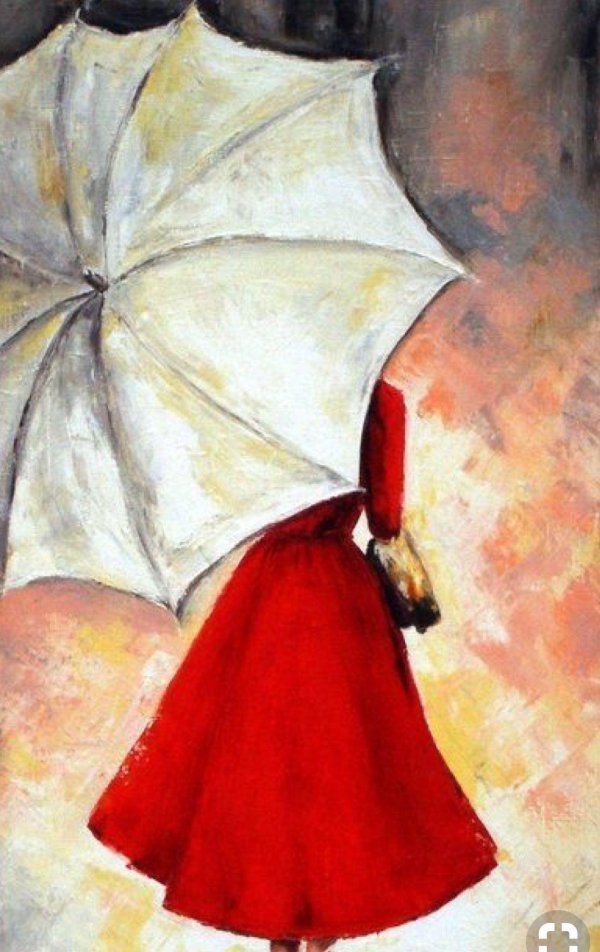 Девушка под зонтом