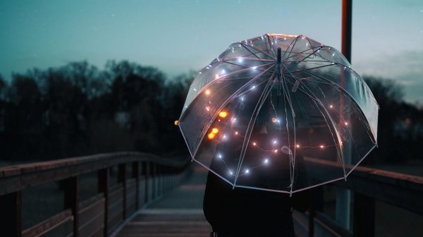 Девушка под зонтом