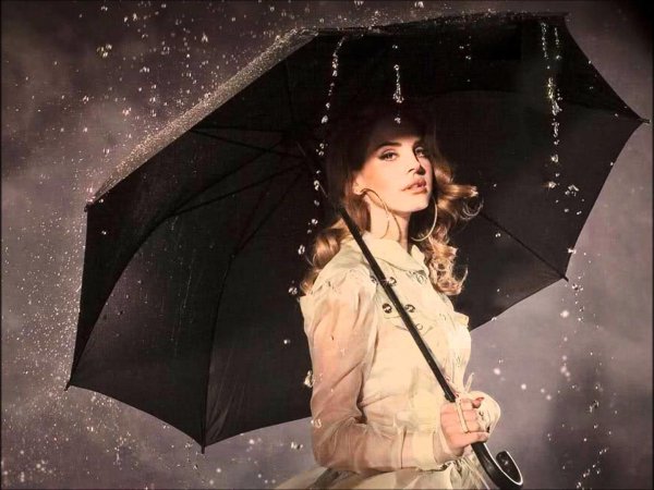 Девушка под зонтом