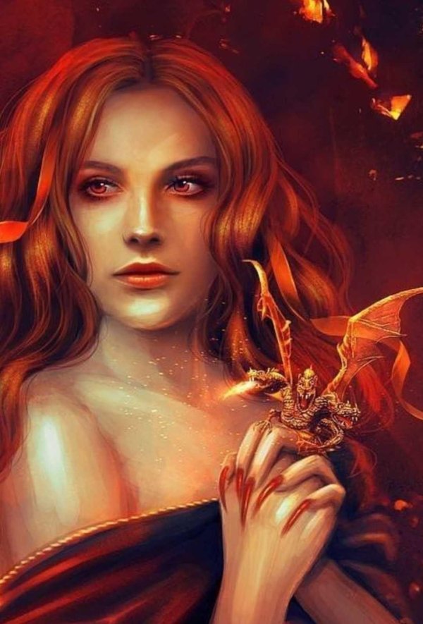 Фэнтези рыжая девушка