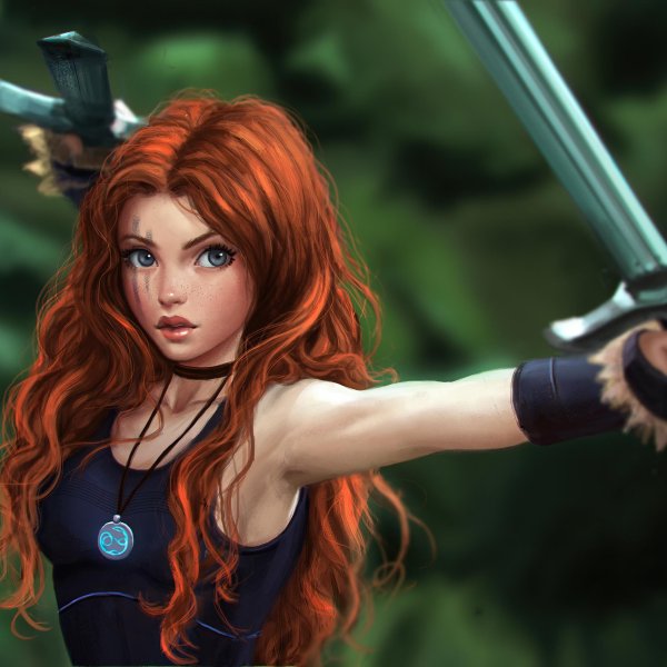 Фэнтези рыжая девушка