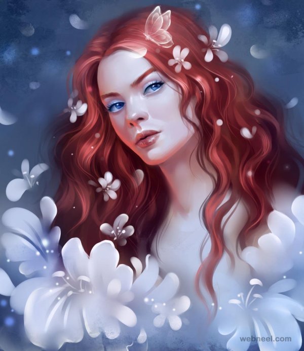 Фэнтези рыжая девушка