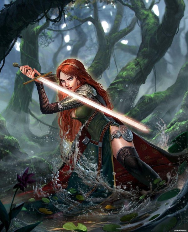 Фэнтези рыжая девушка