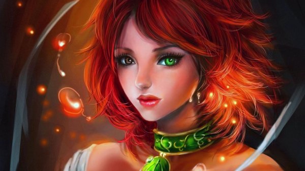 Фэнтези рыжая девушка
