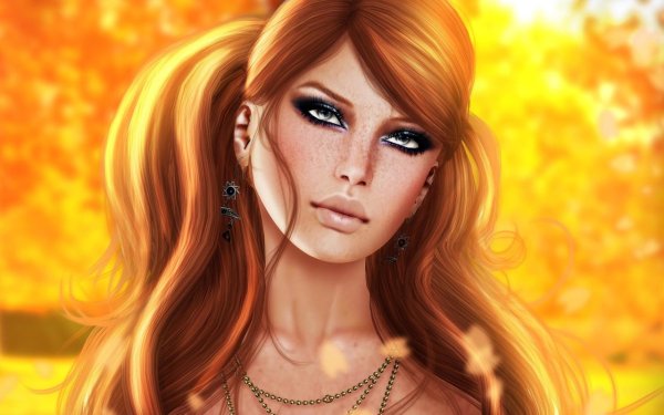 Фэнтези рыжая девушка