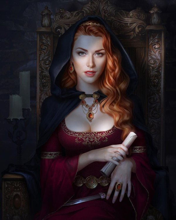 Фэнтези рыжая девушка