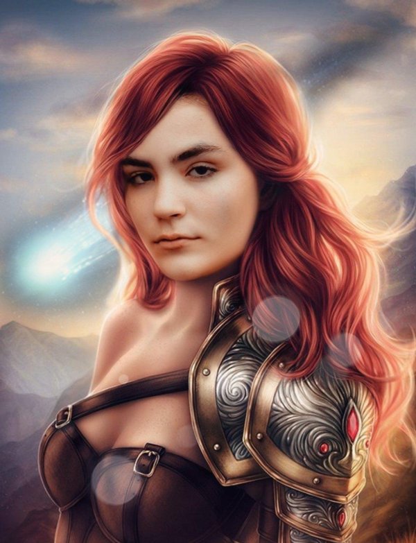 Фэнтези рыжая девушка