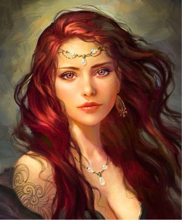 Фэнтези рыжая девушка