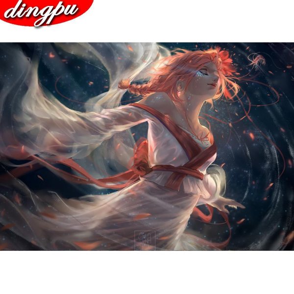 Фэнтези рыжая девушка