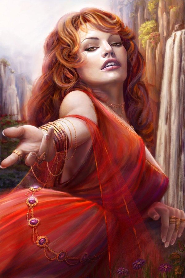 Фэнтези рыжая девушка