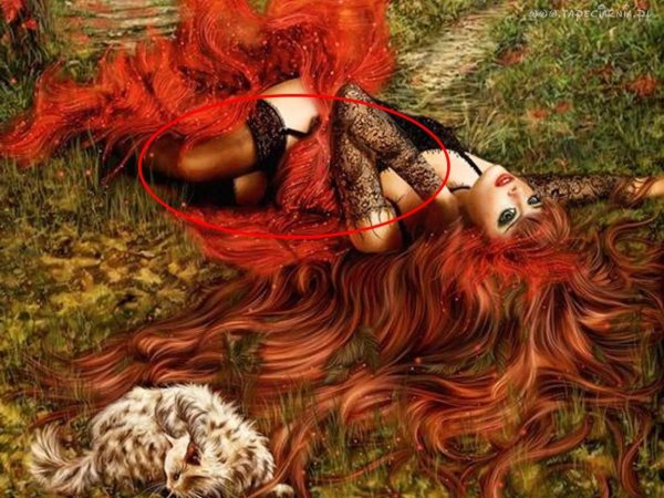 Фэнтези рыжая девушка