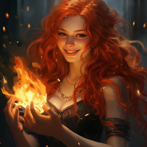 Фэнтези рыжая девушка