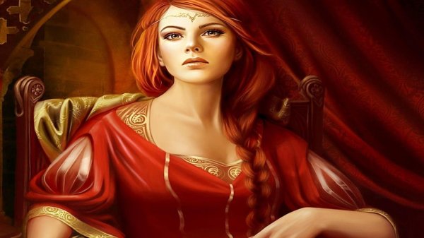 Фэнтези рыжая девушка