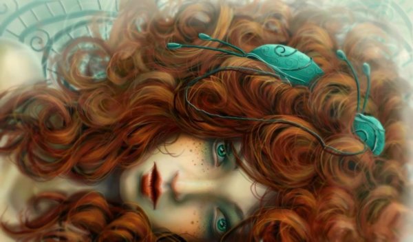 Фэнтези рыжая девушка