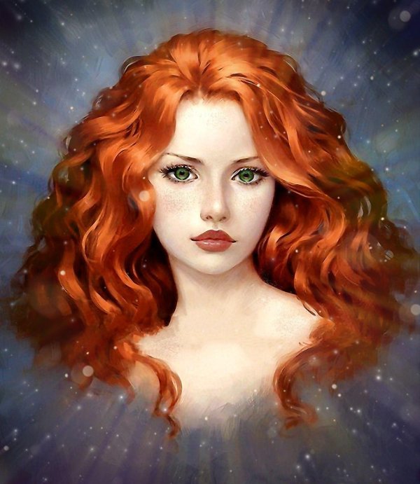 Фэнтези рыжая девушка