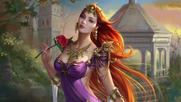 Фэнтези рыжая девушка