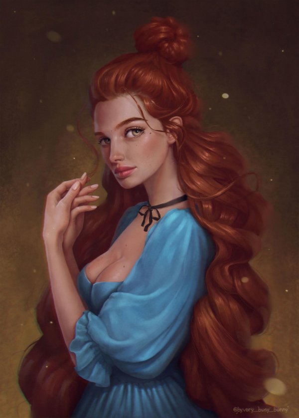 Фэнтези рыжая девушка