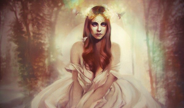 Фэнтези рыжая девушка