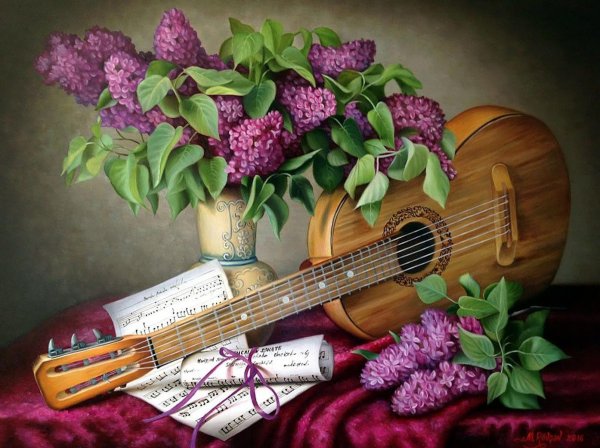 натюрморт с музыкальными инструментами