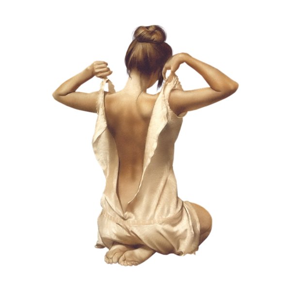 Девушка сидящая спиной