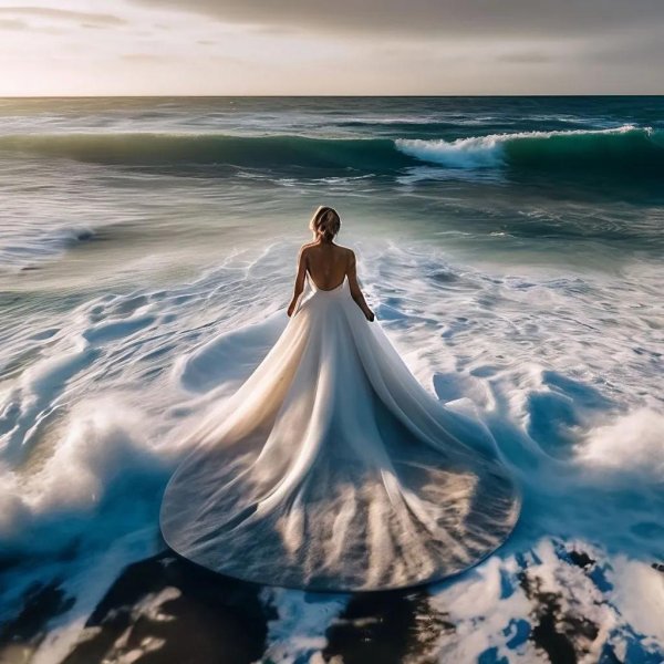 Девушка сидящая спиной