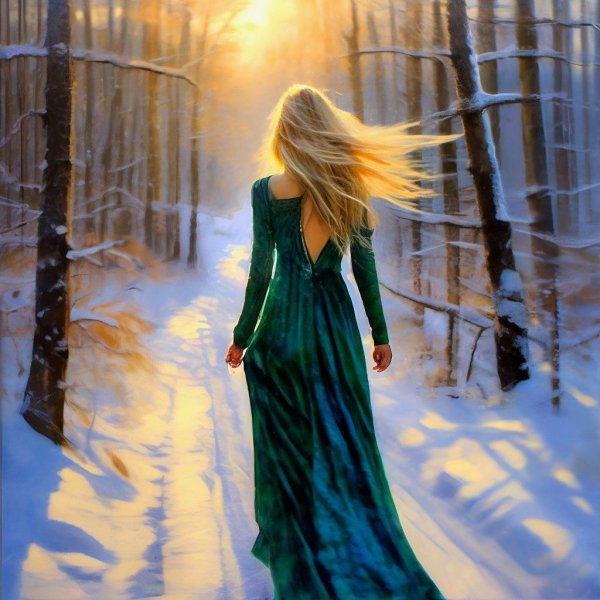 Девушка сидящая спиной