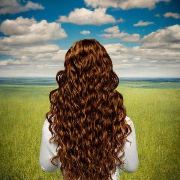 Девушка сидящая спиной