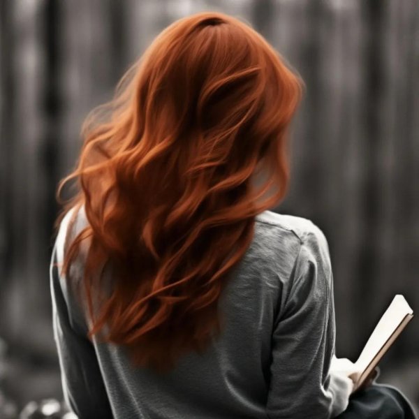 Девушка сидящая спиной