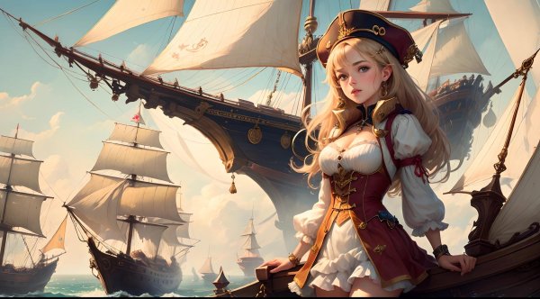 Девушка на корабле