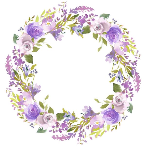 цветочные рамки лавандовые