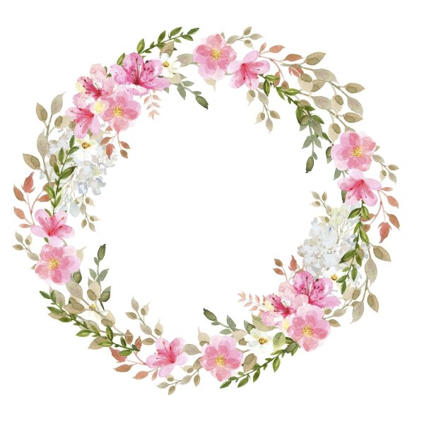 цветочный венок рисунок