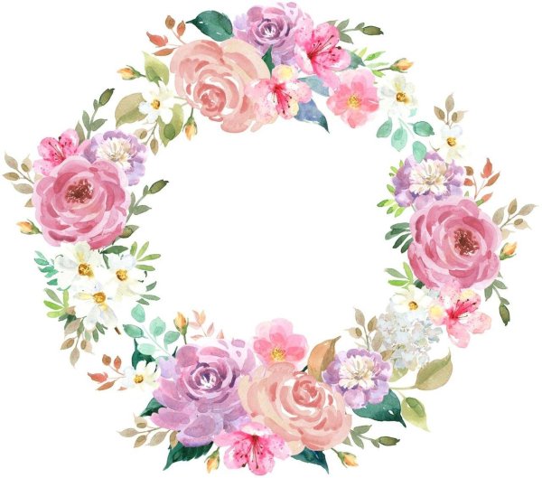 акварельные цветочные рамки