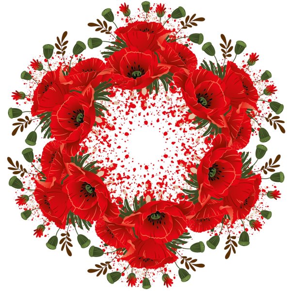 маки на прозрачном фоне