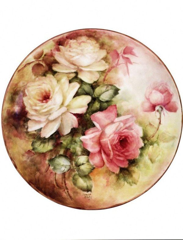 декупаж круглый