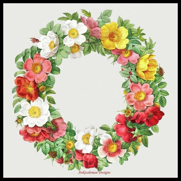 вышивка венок