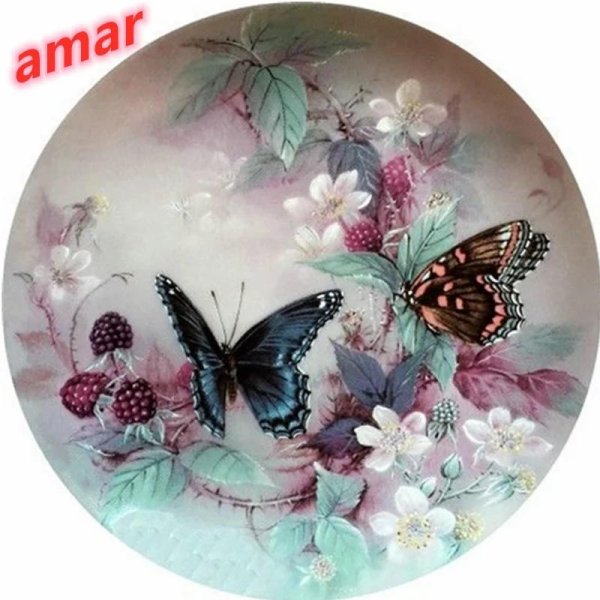 Круглая с цветами