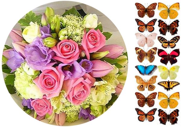 букет с бабочками