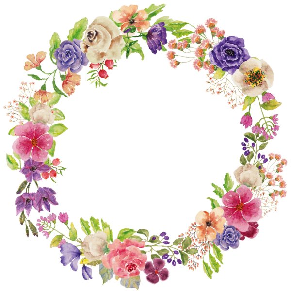 акварельные цветочные рамки