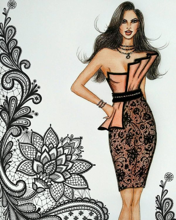 Девушка и одежда одежды