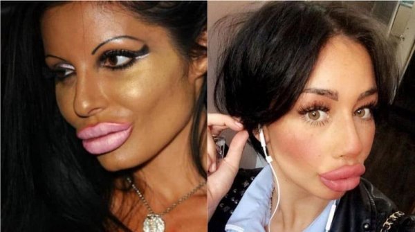 С девушками и губами