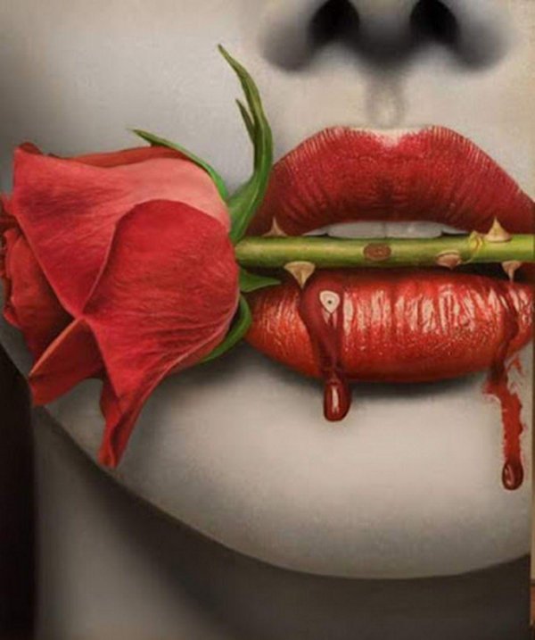 С девушками и губами